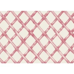 Hester & Cook Pink Lattice Placemat Set