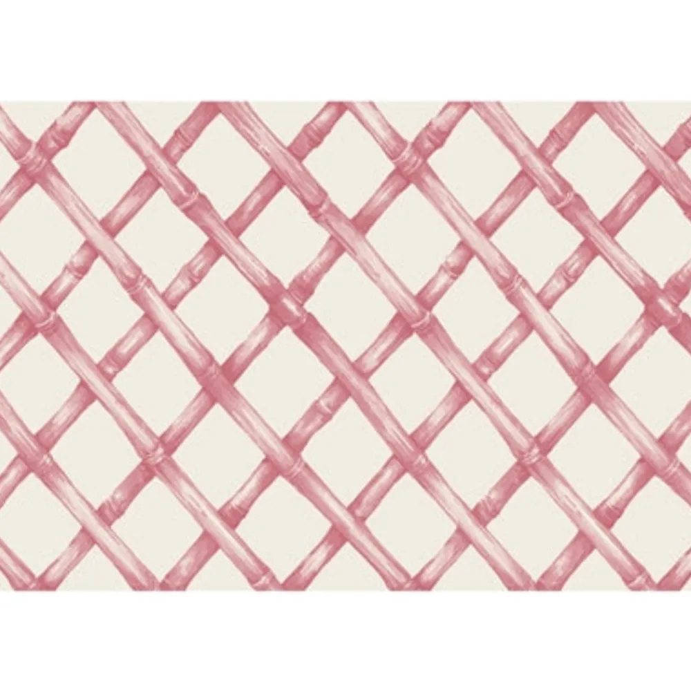 Hester & Cook Pink Lattice Placemat Set