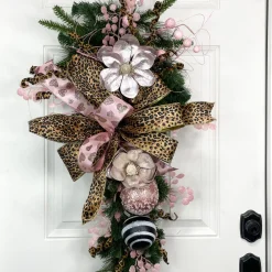 Regency Pink Metallic Magnolia Stem, 24"