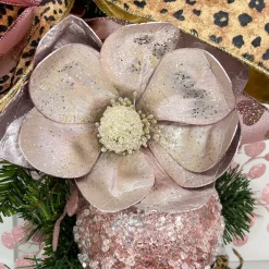 Regency Pink Metallic Magnolia Stem, 24