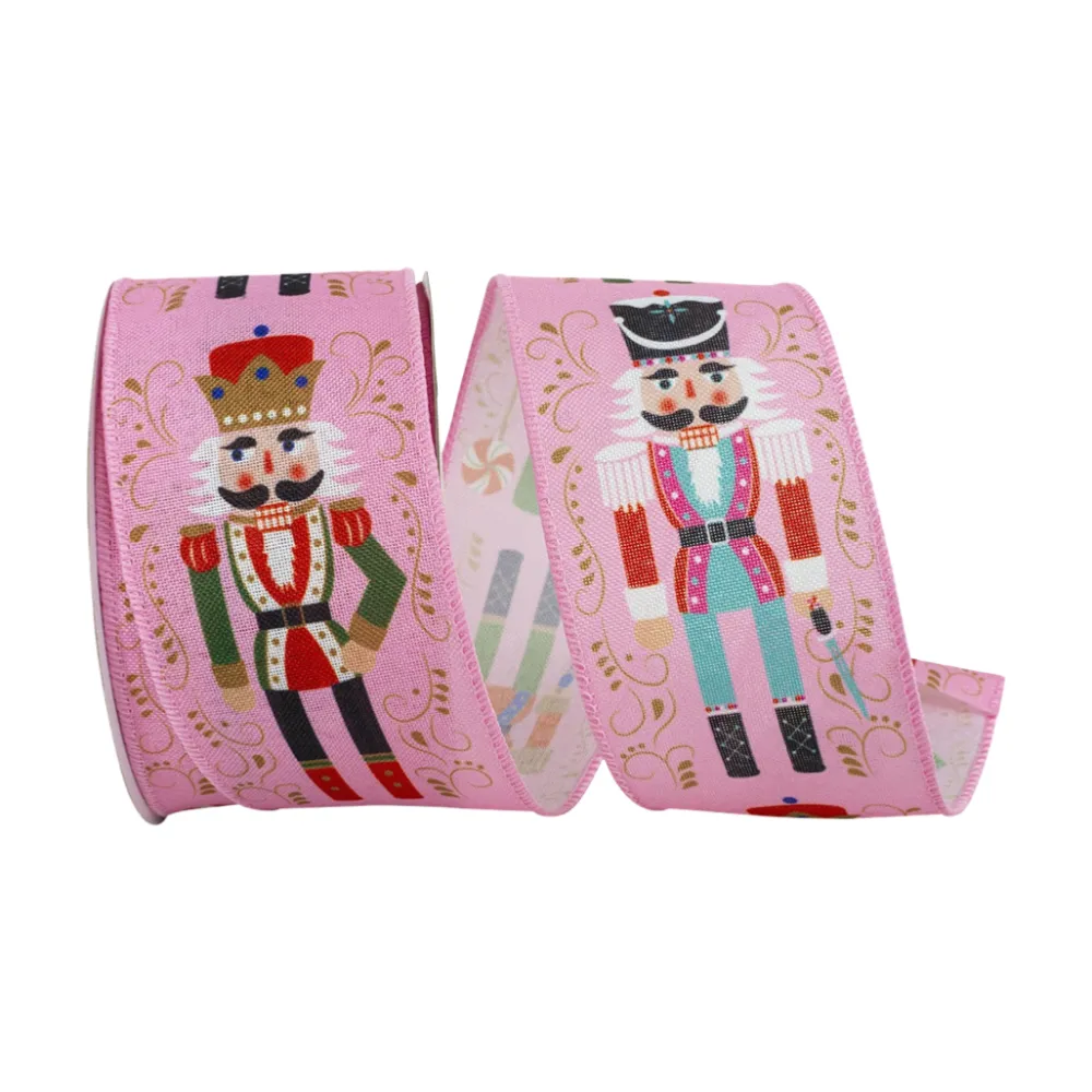 Reliant Ribbon Pink Nutcracker Ribbon, 2.5" X 10YD