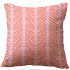 Clairebella Pink & Orange Herringbone Pillow