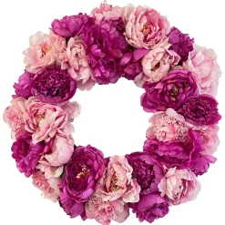 Winward Pink Peony Wreath, 24"