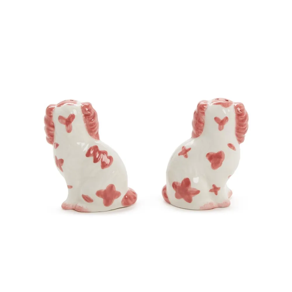Two's Company Pink Staffordshire Salt and Pepper Set