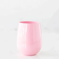 Hester & Cook Pink Stemless Wine Glass