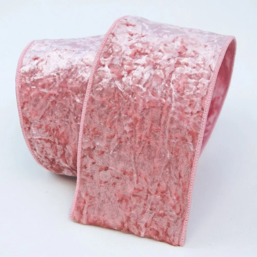 Farrisilk Pink Velvet Crush Ribbon 4"X10YD