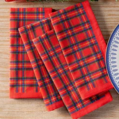 Park Hill Plaid Christmas Dinner Napkin
