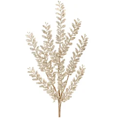 Melrose Plastic Glitter Leaf Spray