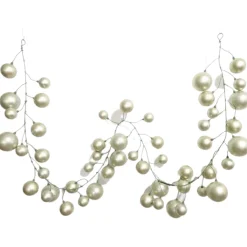 Farrisilk Platinum Ball Garland, 10'