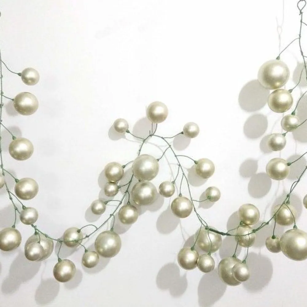 Farrisilk Platinum Ball Garland, 10'