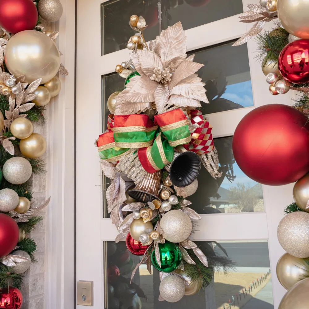 Farrisilk Platinum Candy Apple Ball Ornament, 4"