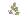 Creative Coop Platinum Glitter Magnolia Leaf Spray