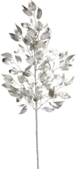 Mark Roberts Platinum Laurel Leaf Spray, 25"