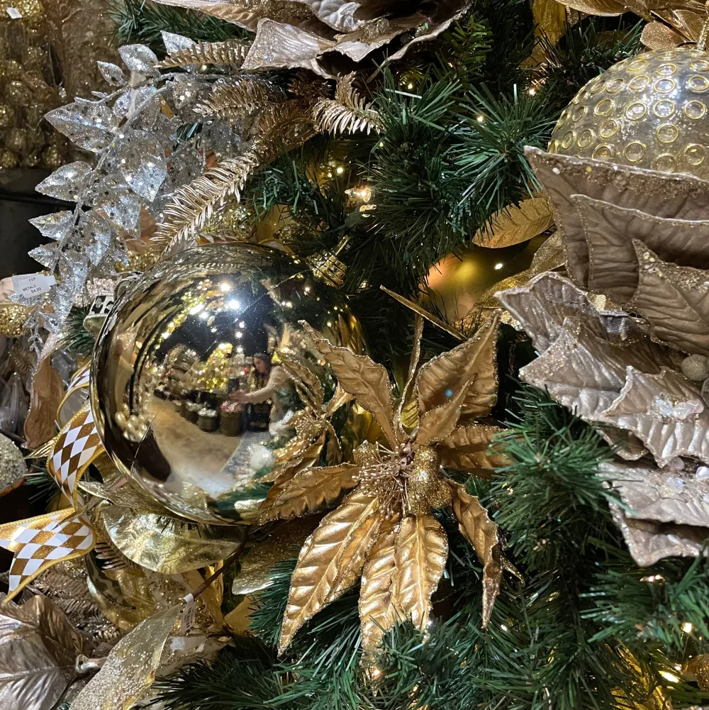Farrisilk Platinum Shiny Ball Ornament, 8"