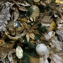 Farrisilk Platinum Shiny Ball Ornament, 8