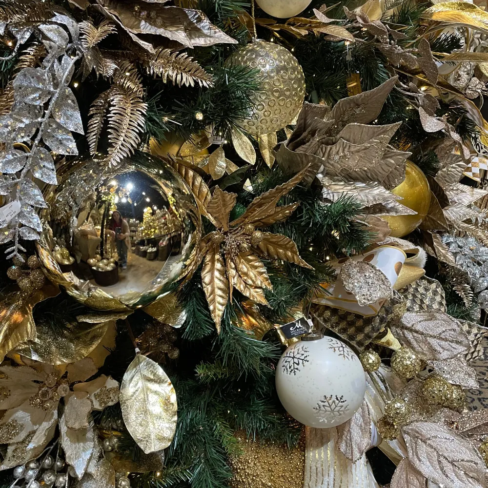 Farrisilk Platinum Shiny Ball Ornament, 8"