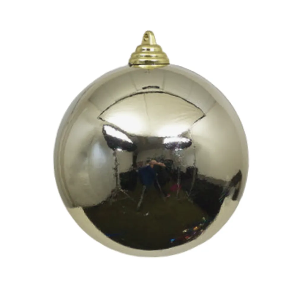 Farrisilk Platinum Shiny Ball Ornament, 6"