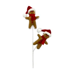 Liberty Floral Plush Gingerbread Man Spray