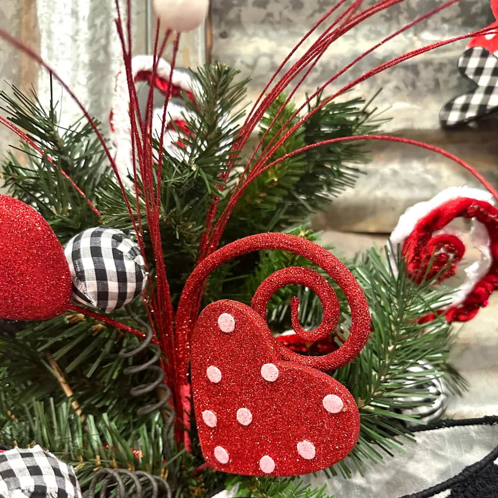 Liberty Floral Polka Dot Heart Spray