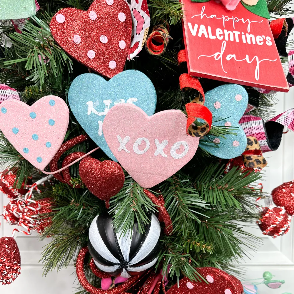 Liberty Floral Polka Dot Heart Spray