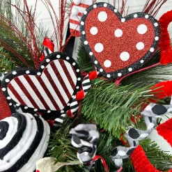Liberty Floral Polkadot Stripe Heart Spray