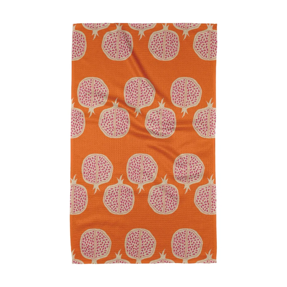 Geometry Pomegranate Parade Tea Towel