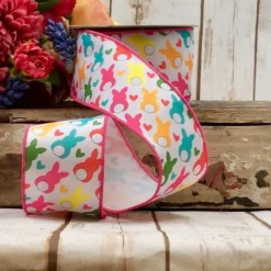 D. Stevens Poplin Easter Bunny Ribbon, 2.5" X 10YD