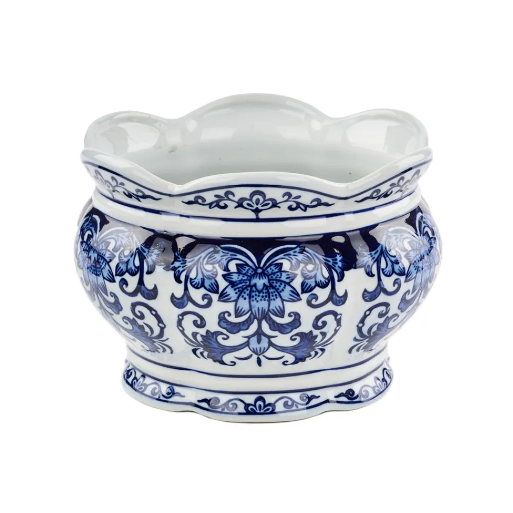 Craig Bachman Porcelain Scalloped Jardiniere