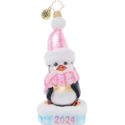 Christopher Radko 2024 Precious Pink Penguin by