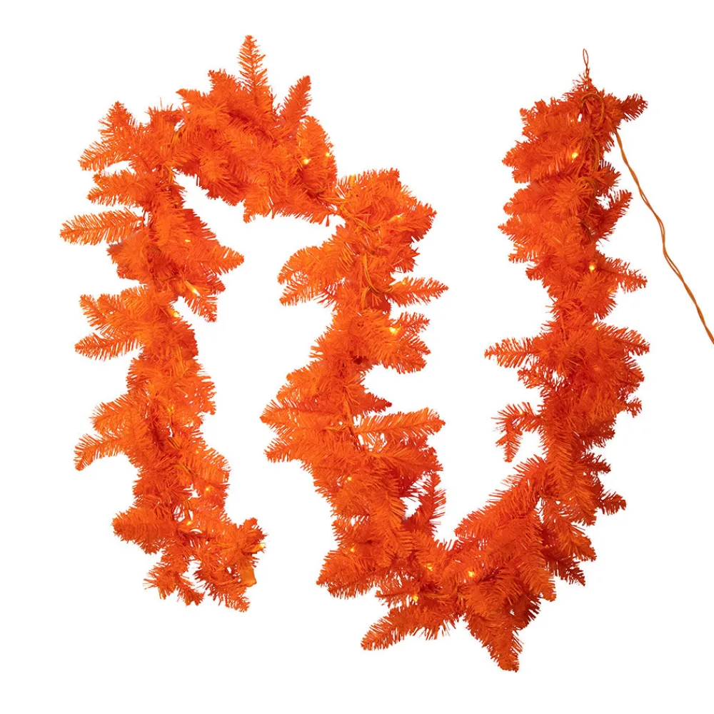 Kurt S. Adler Pre-Lit Orange Garland, 9'