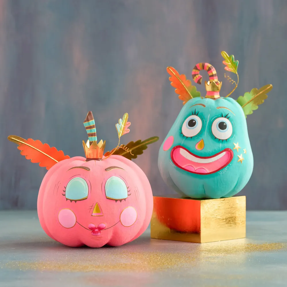 Glitterville Pumpkin Pixies Display by , Small