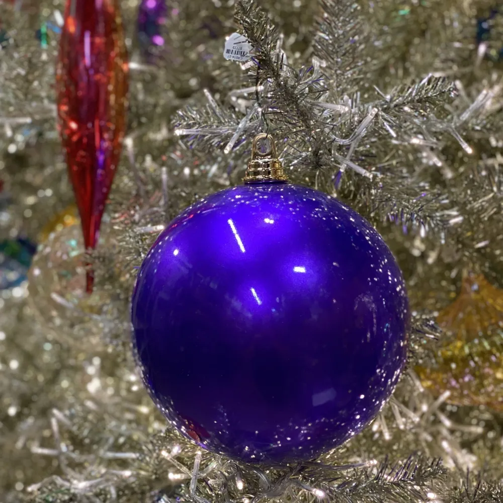 Farrisilk Purple Candy Apple Ball Ornament, 8"