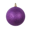 Farrisilk Purple Glitter Ball Ornament, 4"