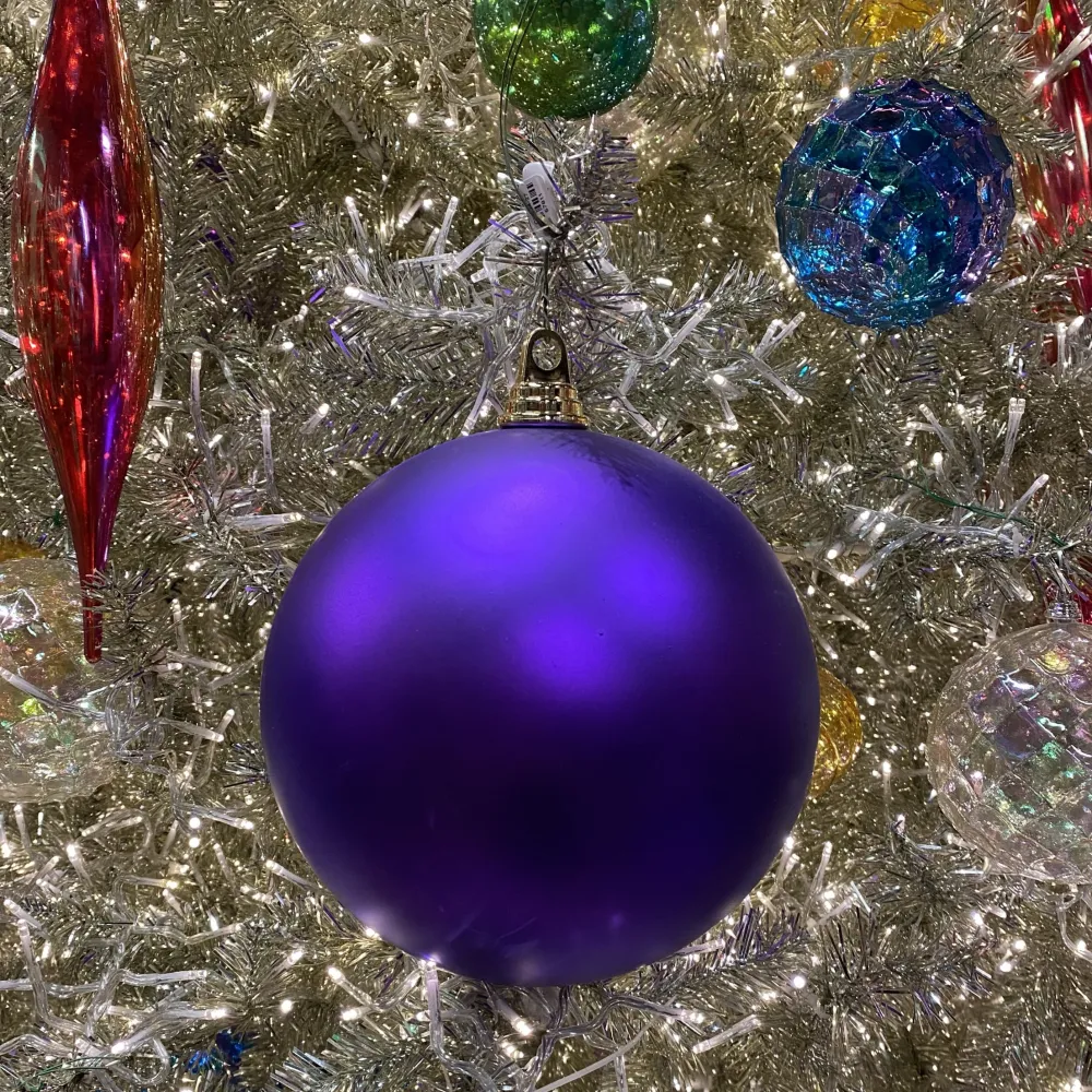 Farrisilk Purple Matte Ball Ornament, 6"