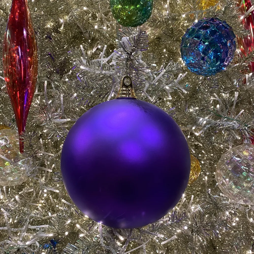 Farrisilk Purple Matte Ball Ornament, 4"