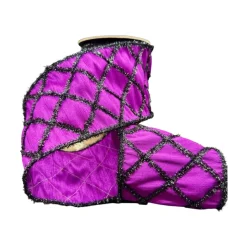 D. Stevens Purple with Diamond Tinsel Ribbon, 4" X 5YD