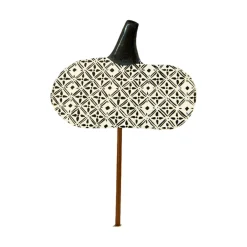 The Round Top Collection Quilted Black & White Pumpkins