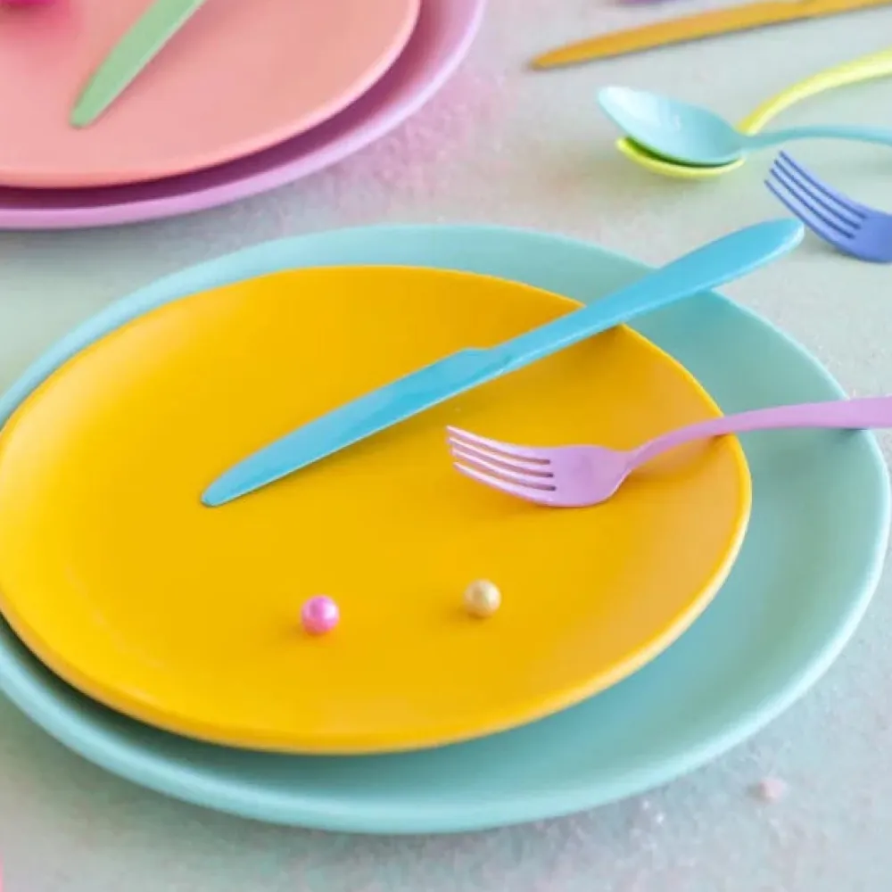 Glitterville Rainbow Dessert Plate by