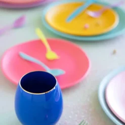 Glitterville Rainbow Dessert Plate by