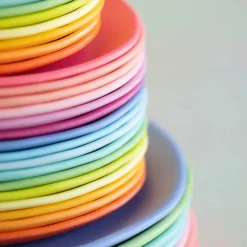 Glitterville Rainbow Dessert Plate by