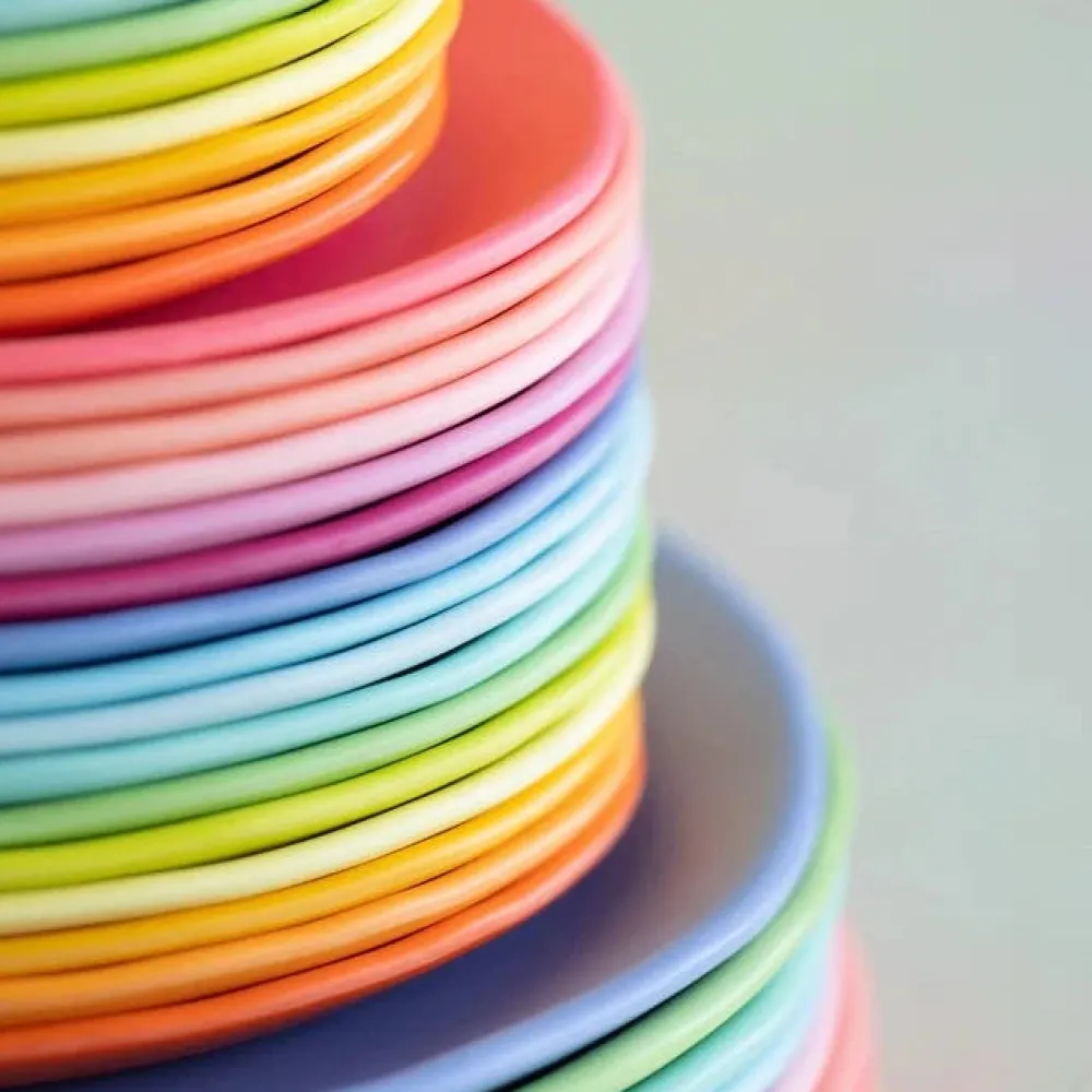 Glitterville Rainbow Dessert Plate by