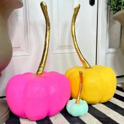 Glitterville Rainbow Pumpkin, Large by