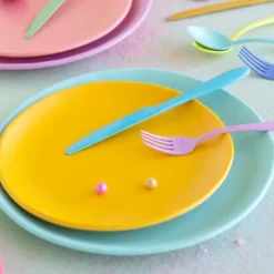 Glitterville Rainbow Salad Plate by