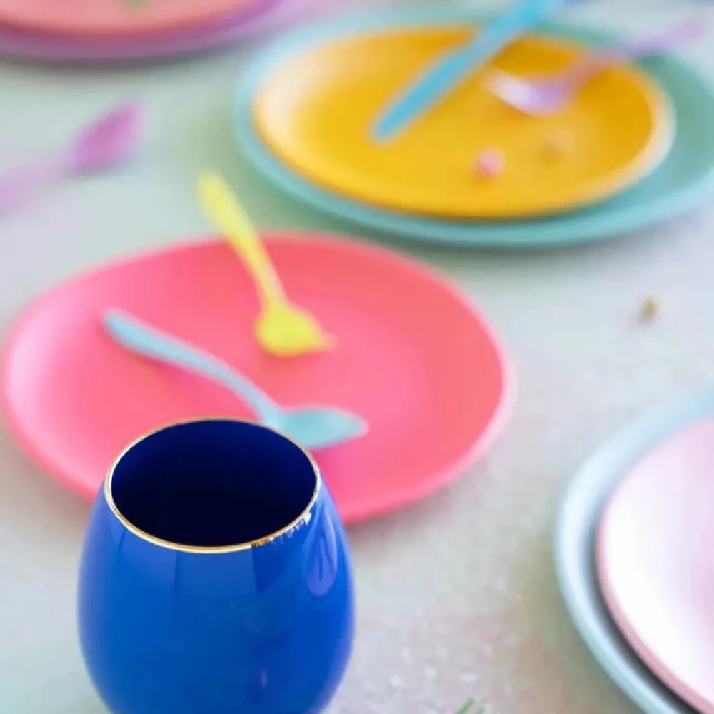 Glitterville Rainbow Salad Plate by