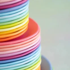 Glitterville Rainbow Salad Plate by