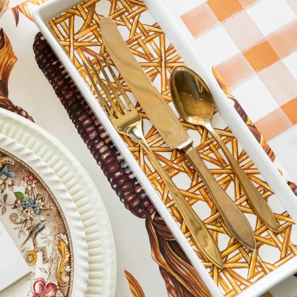 Hester & Cook Rattan Weave Placemat Set