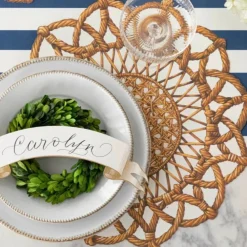 Hester & Cook Rattan Weave Placemat Set