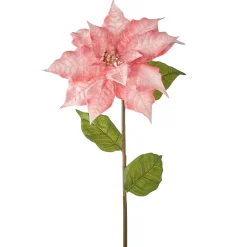 RAZ Real Touch Glittered Pink Poinsettia