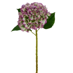 RAZ Real Touch Green and Purple Hydrangea Stem, 19"