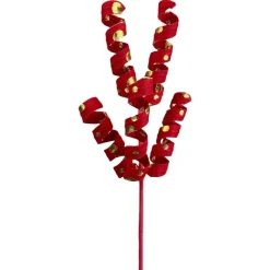 Liberty Floral Red and Gold Polka Dot Curly Pick
